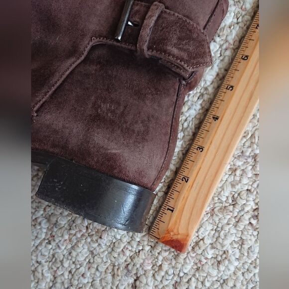 REED KRAKOFF suede brown side buckle ankle boots size 37 - Picture 9 of 12